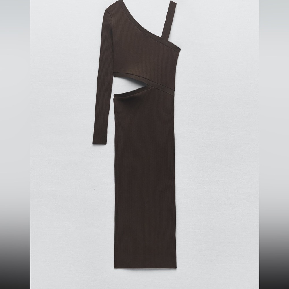 ZARA asymmetric cutout dress